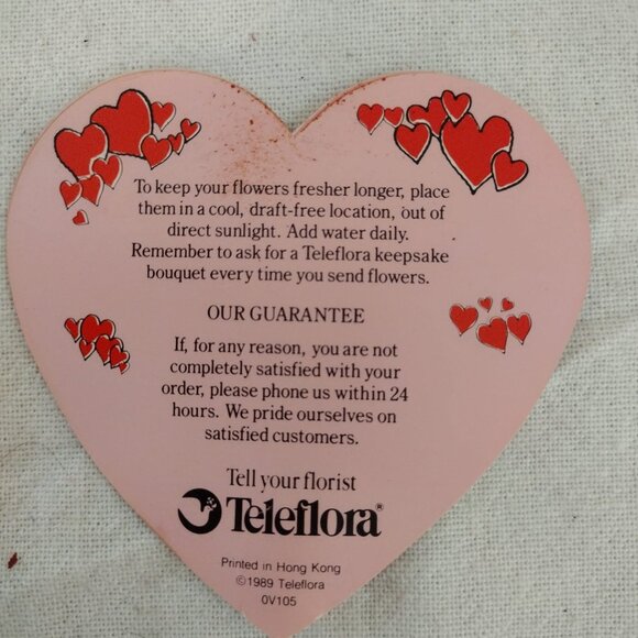 Vintage Teleflora Valentine's Day Flying Ace Plush Snoopy and Dog House Flower P - Picture 6 of 8